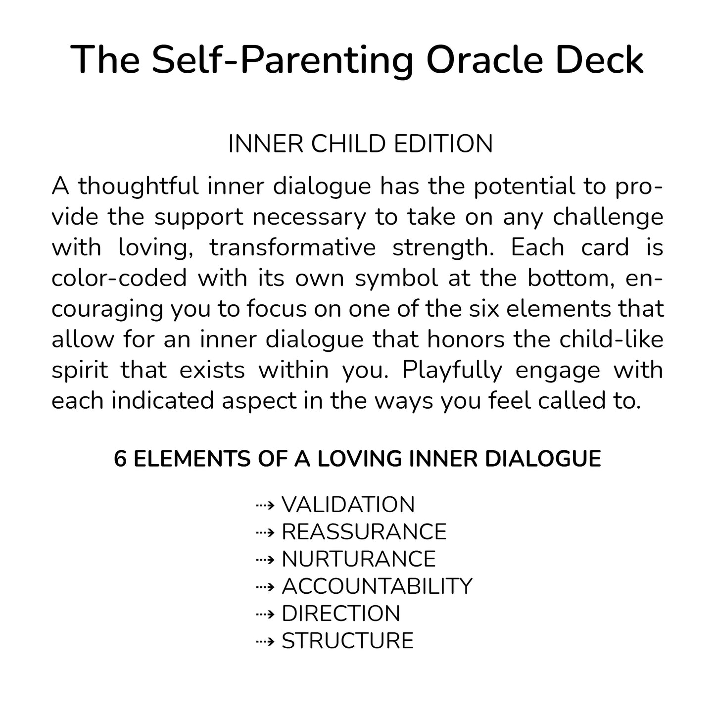 Self-Parenting Oracle Deck: Inner Child Edition