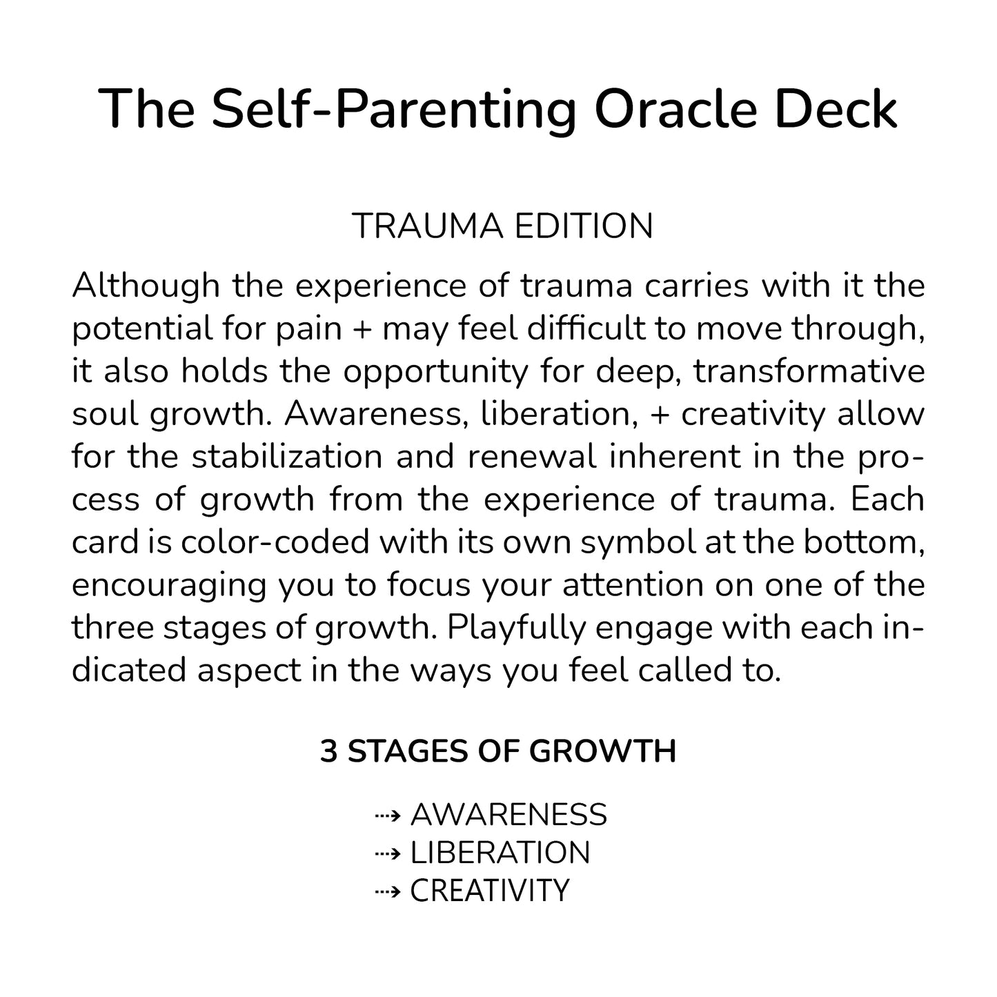 Self-Parenting Oracle Deck: Trauma Edition
